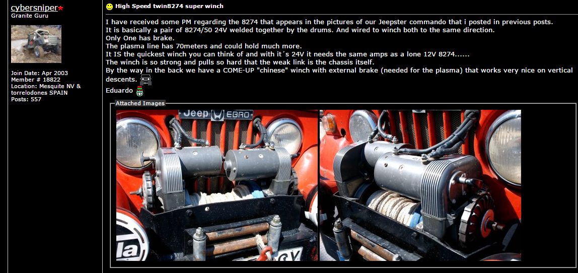 Upright winch comparison Jeep Owner